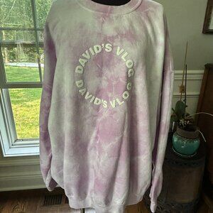 David's Vlog Purple Tie Die Sweatshirt ~ Women's Size 3XL